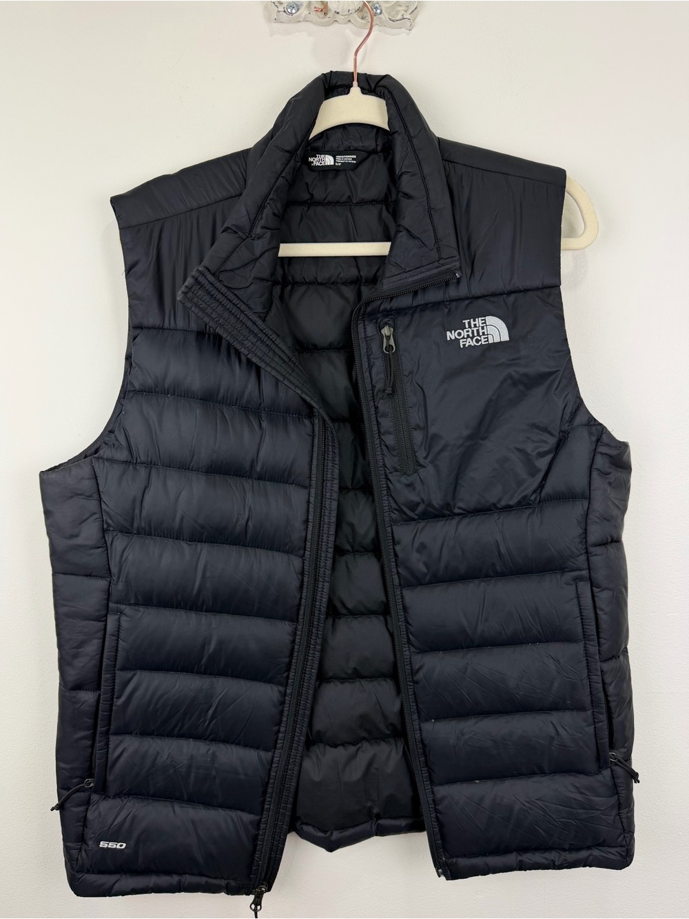 The North Face Men’s 550 Goose Down Puffer Vest Black Size S